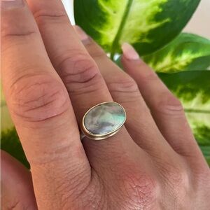 Jamie Joseph Opal Ring (yellow gold and sterling silver). Size 6.5